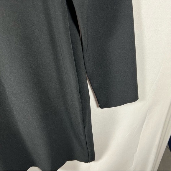 Black Ruffle Mock Neck Long Sleeve Mini Dress - Picture 6 of 15